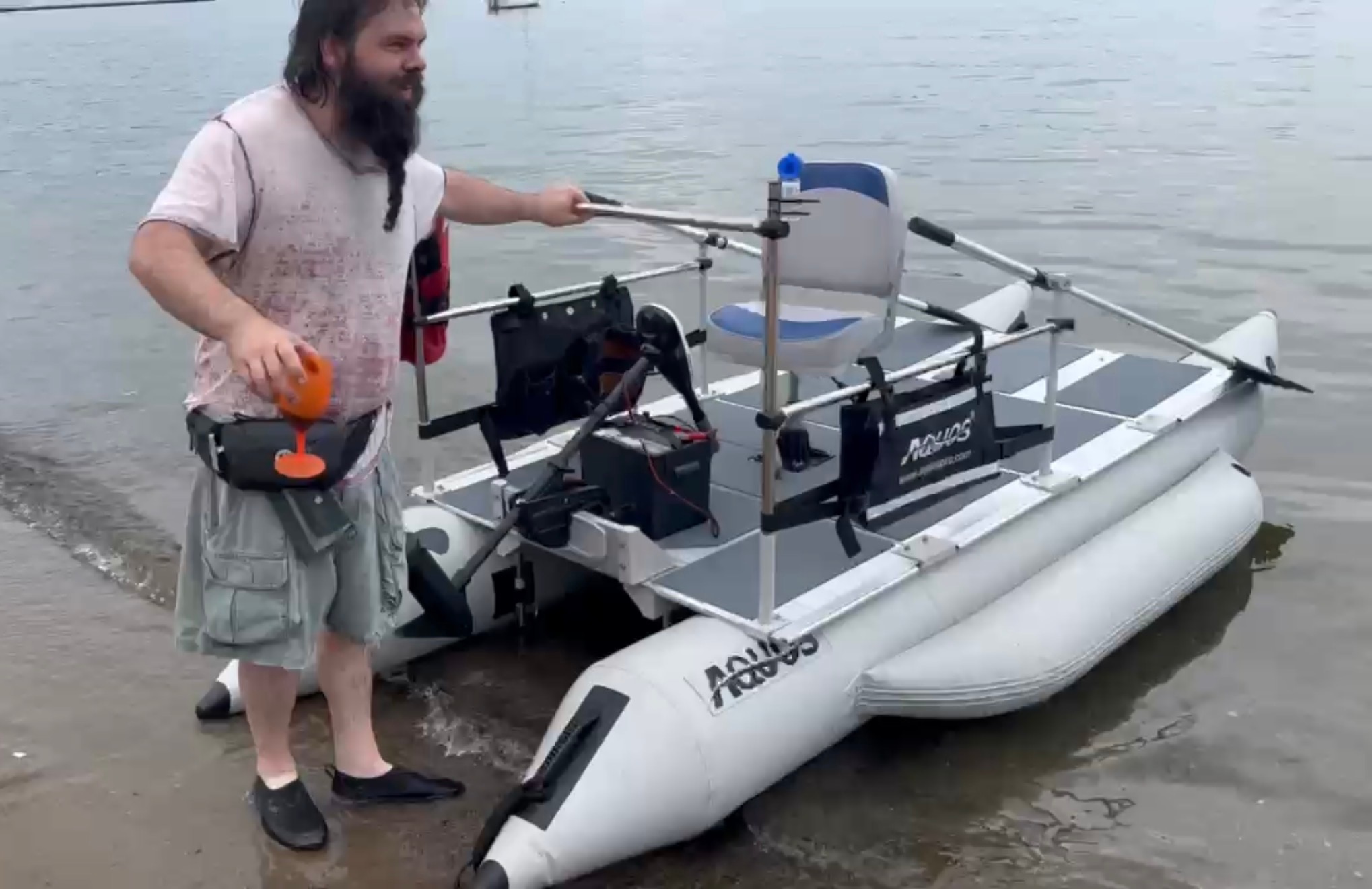 MikeRaft being christened on Lake Champlain
